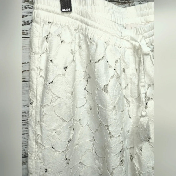 Gap Dreamwell Eyelet‎ Pants White size Small Coverup Swim Pajamas Comfy Lace - Picture 2 of 7